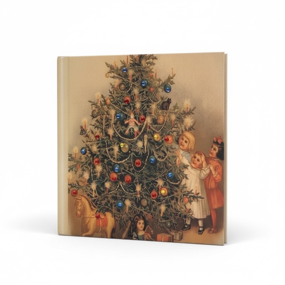 Terra Traditions Vintage Victorian Christmas Photo Album Crystal Embellished